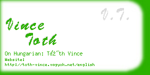 vince toth business card